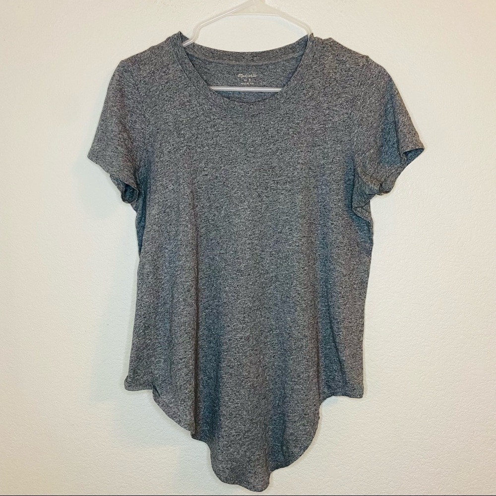 Madewell Front Knot Gray Tee Size: Small
